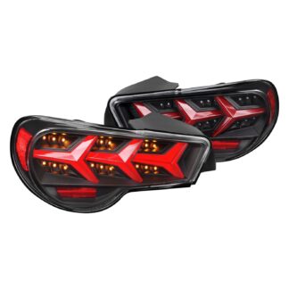 Subaru Brz Lambo Style Sequential Led Tail Light With Matte Black Housing And Clear Lens | 12-16 Scion Frs
