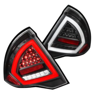 Led Light Bar Tail Lights-Black Housing/Clear Lens-White Bar | 10-12 Ford Fusion