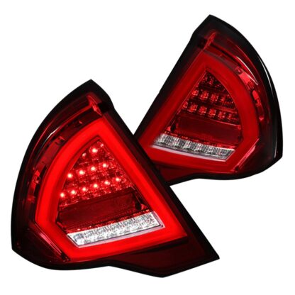 Led Light Bar Tail Light- Chrome Housing With Red Clear Lens- White Light Bar | 10-12 Ford Fusion