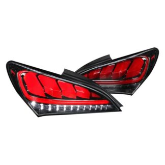2Dr Led Tail Lights Glossy Black With Sequential | 10-15 Hyundai Genesis