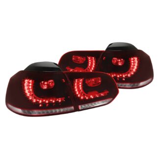 Mk6 Led Tail Lights With Black Cherry Clear Lens | 10-14 Volkswagen Golf