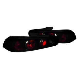 Euro Tail Lights Glossy Black Housing With Smoke Lens | 94-01 Acura Integra