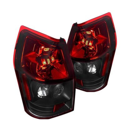 Alteeza Tail Lights Red With Black Bottom | 05-08 Dodge Magnum