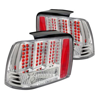 Led Tail Lights Chrome | 99-04 Ford Mustang
