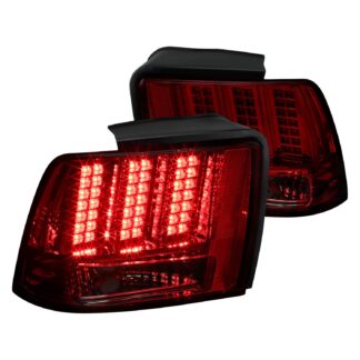 Facelift Sequential Led Tail Lights- Red Smoke | 99-04 Ford Mustang