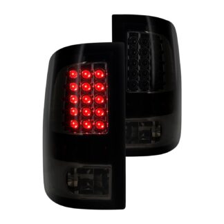 Led Tail Lights Glossy Black Housing With Smoke Lens | 09-UP Dodge Ram