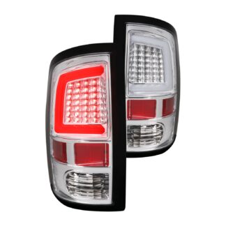 Led Light Bar Tail Light With Clear Lens And Chrome Housing | 2009-2018 Dodge Ram