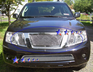Chrome Polished Wire Mesh Grille 2008-2012 Nissan Pathfinder  Main Upper