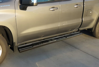 Running Board-S Series Black | 2019-2021 Chevy Silverado 1500 Extended Cab/ Double Cab/2019-2021 GMC Sierra 1500 Extended Cab/ Double Cab/2020-2021 Chevy Silverado 2500/3500 Extended Cab/ Double Cab/2020-2021 GMC Sierra 2500/3500 Extended Cab/ Double Cab|Incl. Diesel models with DEF tanks|Excl. 2019 Silverado 1500 LD & 2019 Sierra 1500 Limited (Pair)