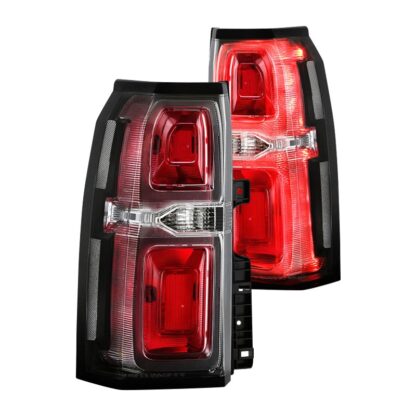 ( POE) Chevy Tahoe / Suburban 15-19 LED Tail Light GM2800264/GM2801264 - Signal-7440(Included) ; Reverse-921(Included) ; Brake-7440(Included) - Red/Clear