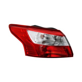 ( POE ) Ford Focus 12-14 4Dr Driver Side Tail Lights - Signal-PV21W(Included) ; Brake-P21(Included) - OE Outer Left