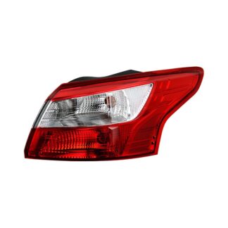 ( POE ) Ford Focus 12-14 4Dr Passenger Side Tail Lights – Signal-PV21W(Included) ; Brake-P21(Included) –  OE Outer Right