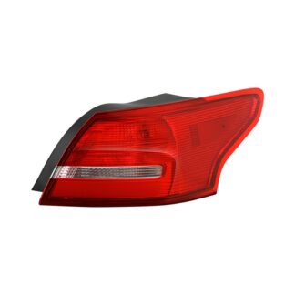 ( POE ) Ford Focus 15-18 4Dr Red/Clear Tail Light - Signal-1156A(Included) ; Brake-7506(Included) - OE Right
