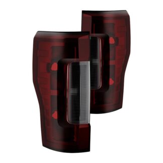 ( POE ) Ford F250/F350 Superduty 17-19 non Blind Spot Tail Light - Signal-3157k(Not Included) ; Reverse-W21W(Not Included) ; Brake-3157k(Not Included) - OE Red Smoked