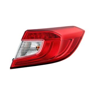 ( OE ) Honda Accord 18-20 Red/Clear Passenger Side LED Tail Lights - Signal-7507(Included) - OE Outer Right
