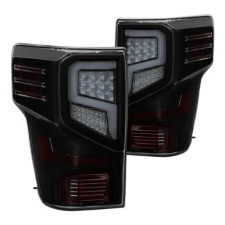 ( Akkon ) Nissan Titan 2016-2021 (does not fit factory LED lights) Light Bar LED Tail Lights - Black Smoked