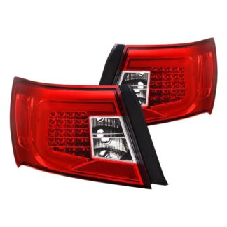 ( Akkon ) Subaru Impreza WRX 08-14 Light Bar LED Tail Lights - Signal-7440A(Not Included) ; Reverse-921(Not Included) - Red Clear