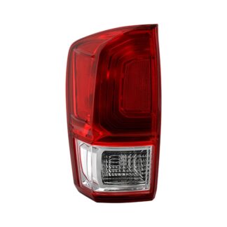 ( OE ) Toyota Tacoma 16-17 Chrome Housing / Red Clear Lens Tail light - TO2800197 Signal-7443(Included) ; Reverse-921(Included) ; Brake-7443(Included) ; Parking-7443(Included) - OE Left
