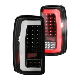 Chevy Suburban/Tahoe 1500/2500 00-06 / GMC Yukon/Yukon XL 00-06 / GMC Yukon Denali/Denali XL 01-06 ( Lift Gate Style Only ) Version 2 LED Tail Lights - Light Bar C Shape Style - Reverse In LED - Black