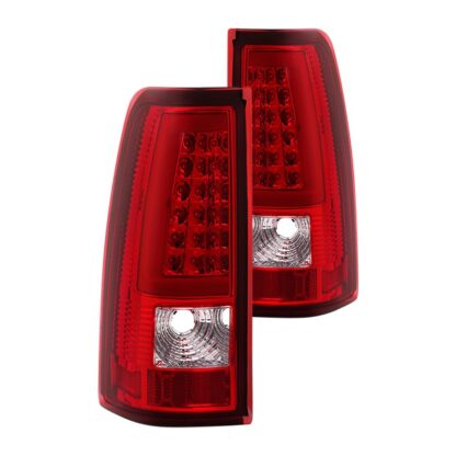 Chevy Silverado 1500/2500/3500 03-07 Version 3 Tail Lights - Light Bar LED - Signal-LED ; Reverse-3157(Not Included) - Red Clear