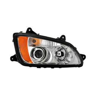 Kenworth T660 headlight chrome assembly 12V – Low Beam-H11(Included) ; High Beam-HB3(Included) ; Sigmal-3157(Included) – Right