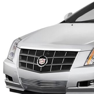 GR01FEB58C Silver Hairline Finish Horizontal Billet Grille | 2008-2013 Cadillac CTS (Not For CTS-V) (LOWER BUMPER)
