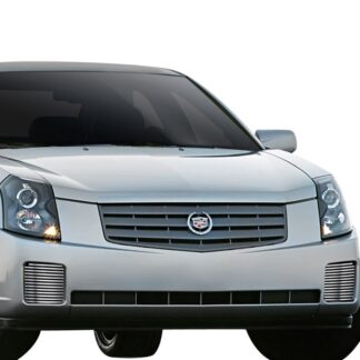 GR01FEH12C Silver Hairline Finish Horizontal Billet Grille | 2003-2007 Cadillac CTS (FOG LIGHT COVER)