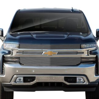 GR03FEF55A Polished Horizontal Billet Grille | 2019-2021 Chevy Silverado 1500 RST/LT/LT Trail Boss (Excl. 2019 Silverado 1500 LD/Classic Style) (Main Upper)