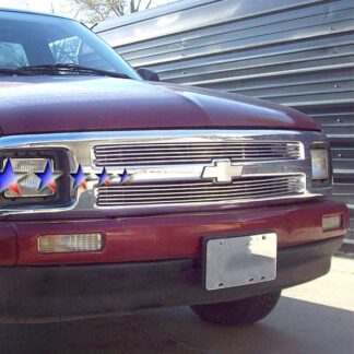 GR03FEG16A Polished Horizontal Billet Grille | 1994-1997 Chevy S-10 /1994-1997 Chevy S-10 Blazer Fit 2 Door Only (MAIN UPPER)