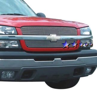 GR03FEG17A Polished Horizontal Billet Grille | 2002-2006 Chevy Avalanche 1500 Without Body Cladding/2003-2005 Chevy Silverado 1500 /2003-2004 Chevy Silverado 2500 /2003-2004 Chevy Silverado 3500 /2003-2005 Chevy Silverado 1500 HD /2003-2004 Chevy Silverado 2500 HD /2002-2006 Chevy Avalanche 2500 Without Body Cladding (MAIN UPPER)