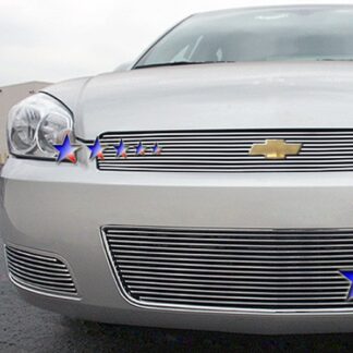 GR03FEG49A Polished Horizontal Billet Grille | 2006-2013 Chevy Impala LT Without Fog Light/2006-2013 Chevy Impala LS Without Fog Light (LOWER BUMPER)