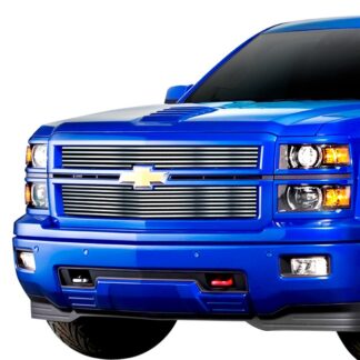 GR03FEI50S Chrome Polished 8X6 Horizontal Billet Grille | 2014-2015 Chevy Silverado 1500 Not for Z71 (MAIN UPPER)