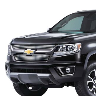 GR03FFC16S Chrome Polished 8X6 Horizontal Billet Grille | 2015-2020 Chevy Colorado Not For ZR2 Model (MAIN UPPER)