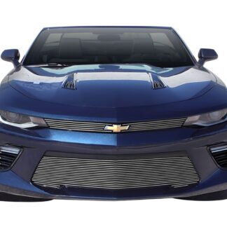 GR03FFC65A Polished Horizontal Billet Grille | 2016-2018 Chevy Camaro 1SS with logo show/2016-2018 Chevy Camaro LT with logo show/2016-2018 Chevy Camaro 2SS with logo show/2016-2018 Chevy Camaro 2LT with logo show (MAIN UPPER)
