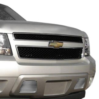 GR03FFD67C Silver Hairline Finish Horizontal Billet Grille | 2007-2014 Chevy Avalanche Not For Z71 Model Tow Hook Must be Removed/2007-2014 Chevy Suburban Not For Z71 Model Tow Hook Must be Removed/2007-2014 Chevy Tahoe Not For Z71/ Hybrid Model Tow Hook Must be Removed (TOW HOOK)