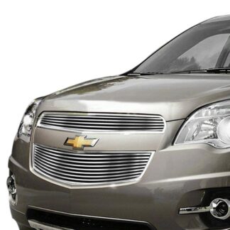 GR03FFG38C Silver Hairline Finish Horizontal Billet Grille | 2010-2015 Chevy Equinox (2012-2015 Model Need Drilling) (MAIN UPPER)