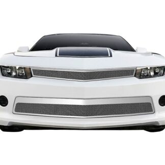 Chrome Polished Wire Mesh Grille 2014-2015 Chevy Camaro LS Lower Bumper With RS Package
