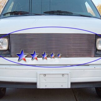 GR03HEA03A Polished Horizontal Billet Grille | 1985-1994 Chevy Astro Van /1985-1994 GMC Safari Van (MAIN UPPER)