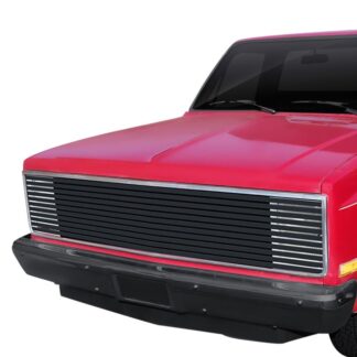 GR03HEB02Y Black Powder Coated Horizontal Billet Grille | 1981-1988 Chevy Blazer  (Phantom Style With Stacked Lights)/1981-1987 Chevy C/K Pickup (Phantom Style With Stacked Lights)/1981-1988 Chevy Suburban (Phantom Style With Stacked Lights)/1981-1987 GMC C/K Pickup (Phantom Style With Stacked Lights)/1981-1988 GMC Jimmy (Phantom Style With Stacked Lights)/1981-1988 GMC Suburban (Phantom Style With Stacked Lights) (MAIN UPPER)