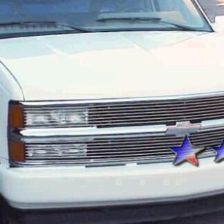 GR03HEB11A Polished Horizontal Billet Grille | 1994-1999 Chevy Blazer Not For S-10 Phantom Style/1994-1999 Chevy C/K Pickup Not For C2500 Single Light Phantom Style/1994-1999 Chevy Suburban Phantom Style/1994-1999 Chevy Tahoe Phantom Style (MAIN UPPER)