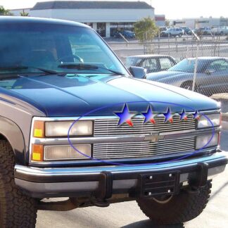 GR03HEJ01A Polished Horizontal Billet Grille | 1992-1993 Chevy Blazer With Composite Headlights (With Corner Signal Lights)/1988-1993 Chevy C/K Pickup With Composite Headlights (With Corner Signal Lights) Not For 88-91 1Ton Crew Dually/1992-1993 Chevy Suburban With Composite Headlights (With Corner Signal Lights) (MAIN UPPER)
