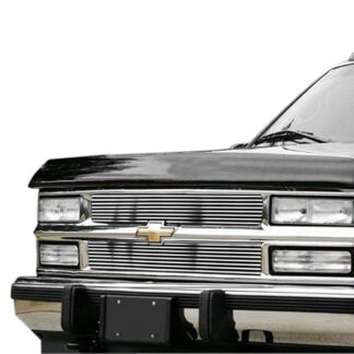 GR03HEJ01C Silver Hairline Finish Horizontal Billet Grille | 1992-1993 Chevy Blazer With Composite Headlights (With Corner Signal Lights)/1988-1993 Chevy C/K Pickup With Composite Headlights (With Corner Signal Lights) Not For 88-91 1Ton Crew Dually/1992-1993 Chevy Suburban With Composite Headlights (With Corner Signal Lights) (MAIN UPPER)