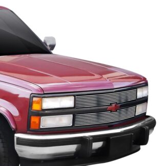 GR03HEJ01S Chrome Polished 8X6 Horizontal Billet Grille | 1992-1993 Chevy Blazer With Composite Headlights (With Corner Signal Lights)/1988-1993 Chevy C/K Pickup With Composite Headlights (With Corner Signal Lights) Not For 88-91 1Ton Crew Dually/1992-1993 Chevy Suburban With Composite Headlights (With Corner Signal Lights) (MAIN UPPER)