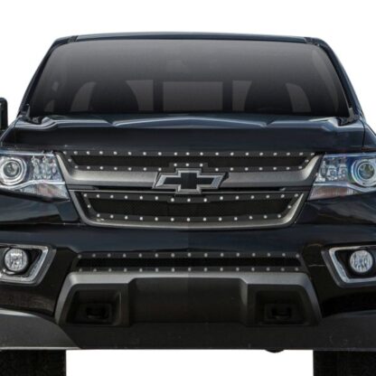 Black Powder Coated 1.8 mm Wire Mesh Rivet Style Grille | Chevy Colorado Not For ZR2 Model (MAIN UPPER)