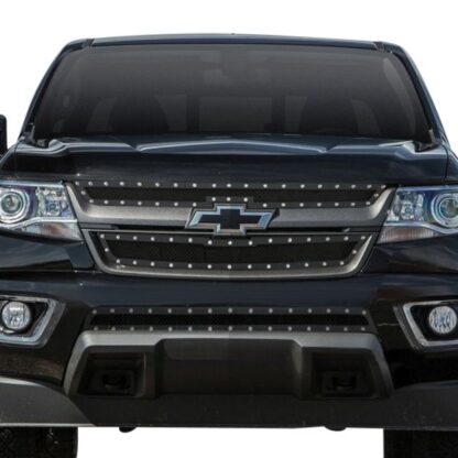Black Powder Coated 1.8 mm Wire Mesh Rivet Style Grille | Chevy Colorado Not For ZR2 Model (LOWER BUMPER)