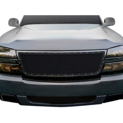 Black Powder Coated 1.8 mm Wire Mesh Rivet Style Grille | Chevy Silverado New Style (MAIN UPPER)