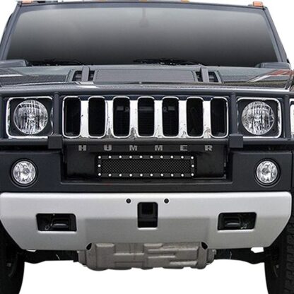Black Powder Coated 1.8 mm Wire Mesh Rivet Style Grille | Hummer H2  (LOWER BUMPER)