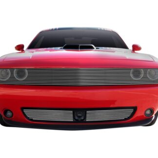 GR04FFC38A Polished Horizontal Billet Grille | 2015-2021 Dodge Challenger With Adaptive Cruise Control  Not For SRT OR R/T Scat Pack Widebody Models (LOWER BUMPER)
