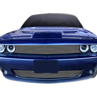 GR04FFC39A Polished Horizontal Billet Grille | 2015-2021 Dodge Challenger Without Adaptive Cruise Control Not For SRT OR R/T Scat Pack Widebody Models (LOWER BUMPER)