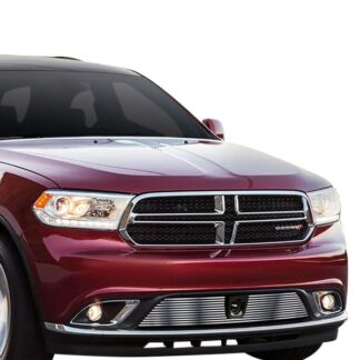 GR04FFC48C Silver Hairline Finish Horizontal Billet Grille | 2014-2017 Dodge Durango With Adaptive Cruise Control/2018 Dodge Durango With Adaptive Cruise Control Not for RT and SRT model/2019-2020 Dodge Durango With Adaptive Cruise Control Not for GT and RT and SRT (LOWER BUMPER)